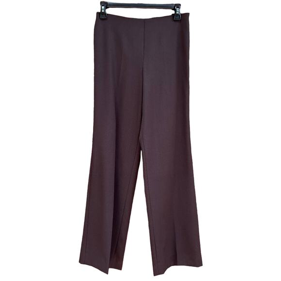 GUNEX Brunello Cuccinelli Everyday Casual Brown Wool Pants Wide Leg Size 4 - Picture 1 of 6